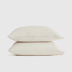 QUINCE Organic Luxe Honeycomb Sham Set King Undyed 6948